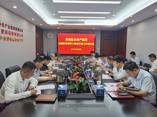 安徽鹽業(yè)地產(chǎn)集團召開(kāi)學(xué)習貫徹習近平新時(shí)代中國特色社會(huì )主義思想主題教育領(lǐng)導小組會(huì )議暨工作推進(jìn)會(huì )